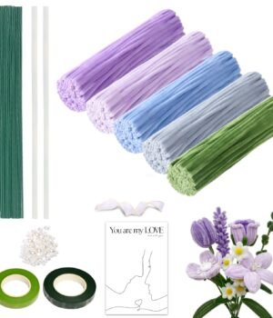 Colored Pipe Cleaners – Flexible DIY Flower Craft Set