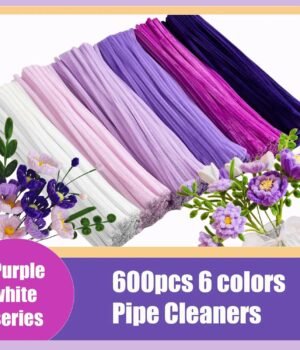 600pcs Pipe Cleaners – Flower Making Craft Kit